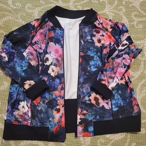 Rainbeau Floral Women's Jacket.  Plus Size 26-28